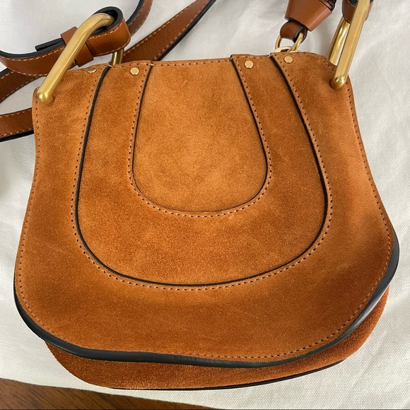 Chloe Suede Hayley Nano Bag Caramel - Picture 7 of 16